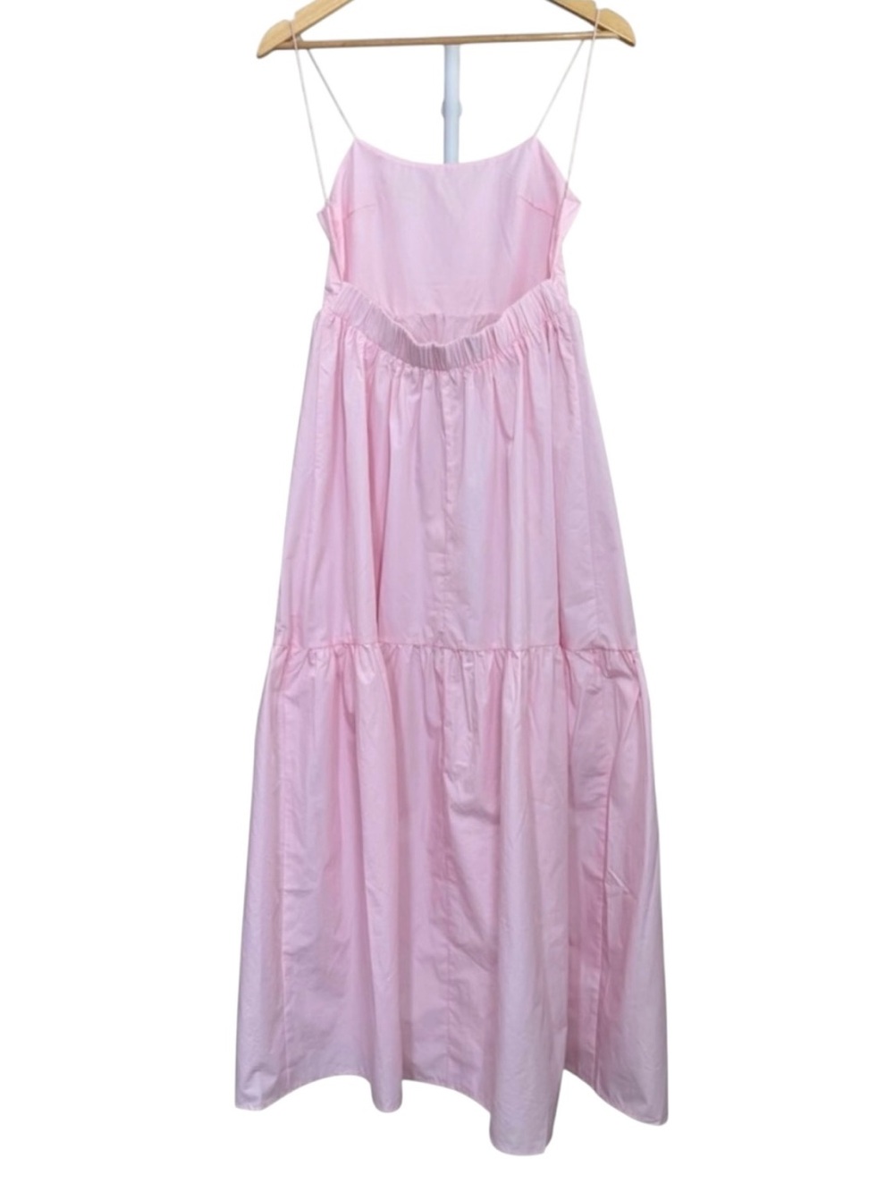 Commense Pink Backless Tiered Maxi Dress XS Coquette Balletcore Cotton Blend NWT - Picture 3 of 7